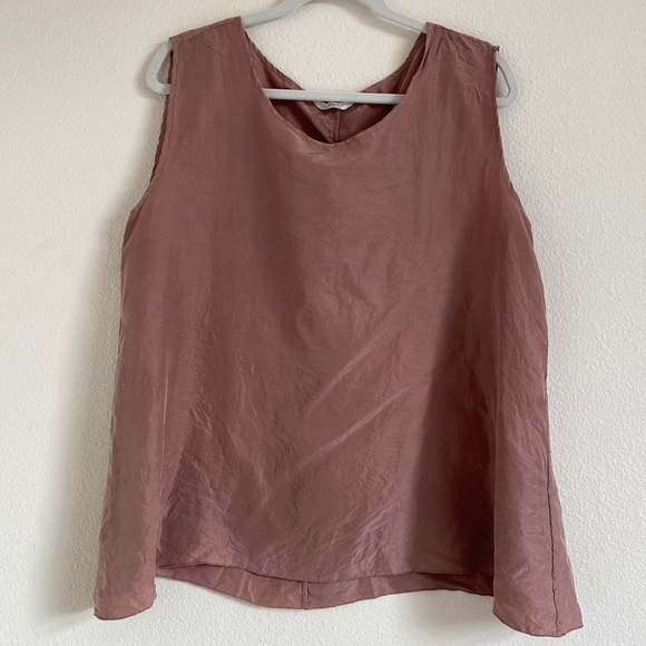 Garnet Hill Silk Tank Top - Picture 1 of 4